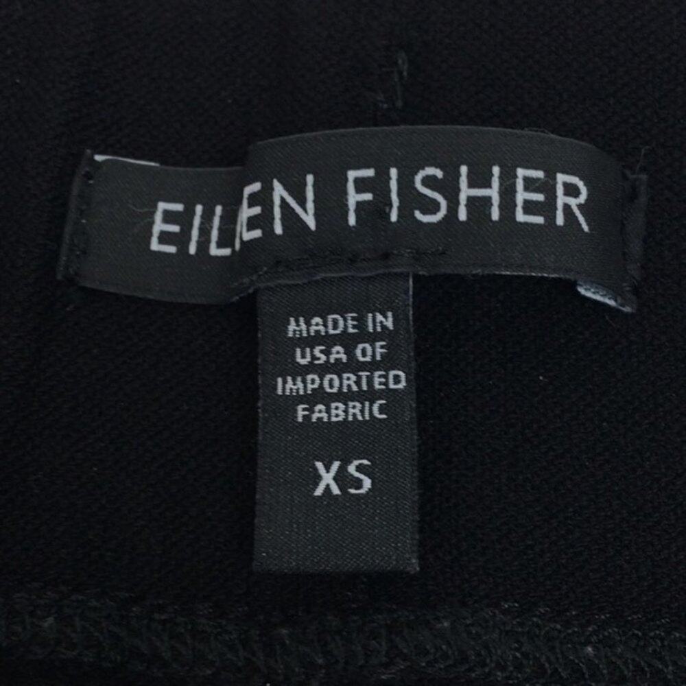 Eileen Fisher Womens Size XS Black Straight Crepe Pants Pull On Stretch Luxury - Picture 5 of 7